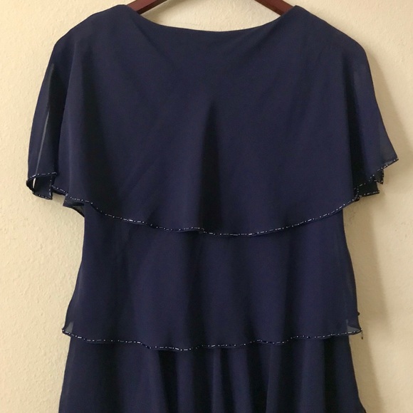 PATRA Beaded Navy Blue Midi Dress - Picture 6 of 7